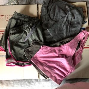 Sports bras,shorts,t shirt